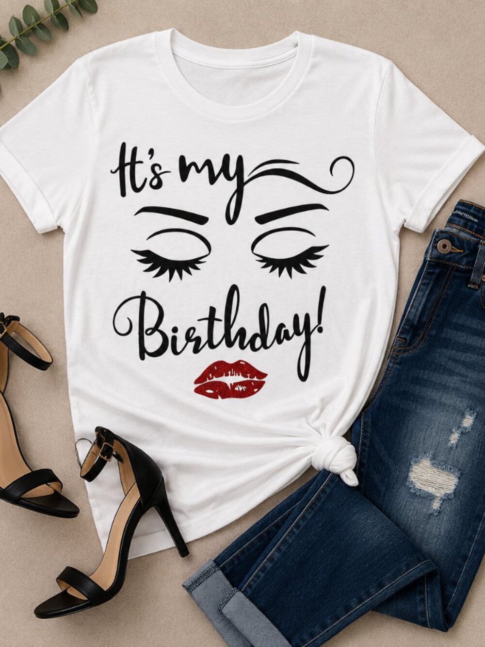 It’s My Birthday Graphic Tee – White Crew Neck Birthday Shirt